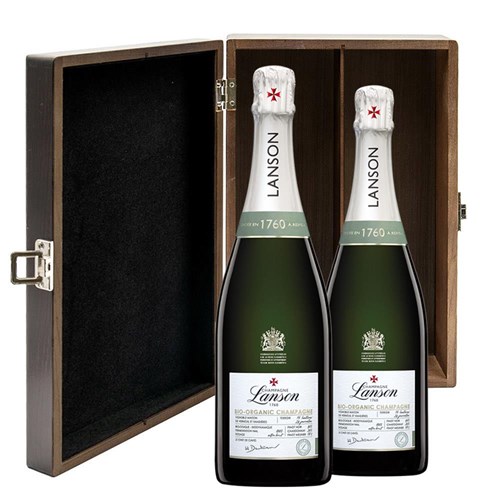 Lanson Le Green Bio-Organic Champagne 75cl Double Luxury Gift Boxed Champagne